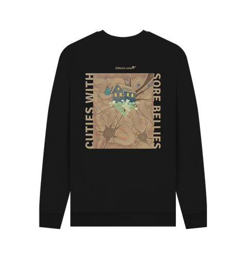 Black Printed Sweater Back