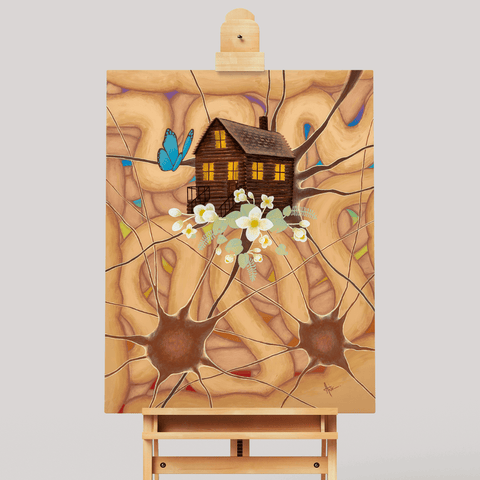 Personal Project; Acrylic Piece Entitled "Healing The Mind-Body"