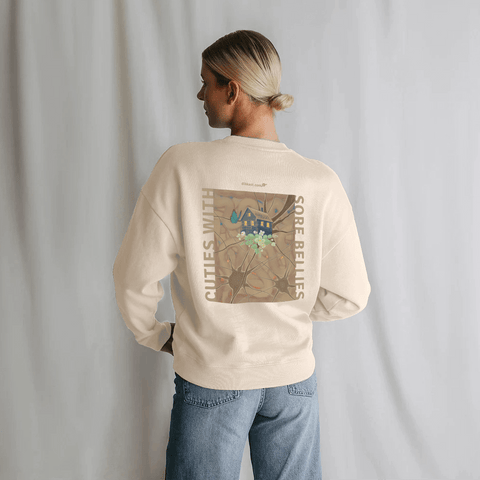 Cuties With Sore Bellies Crew Neck Sweater