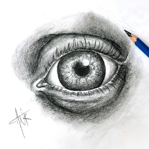 Personal Project; Graphite Portrait Study Of Eyes