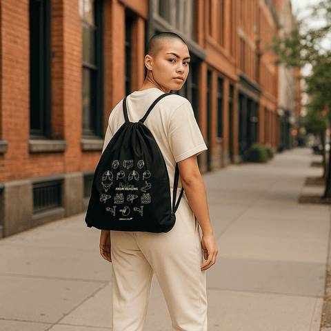 Almost Healing From Healing Drawstring Backpack