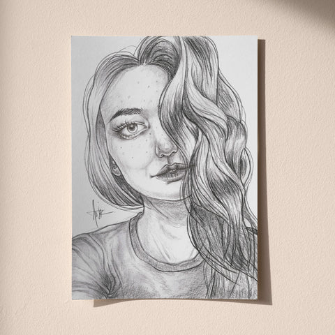 Personal Project; Portrait Study Of Simple Graphite Shadows