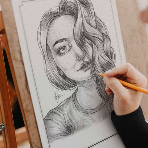 Personal Project; Portrait Study Of Simple Graphite Shadows
