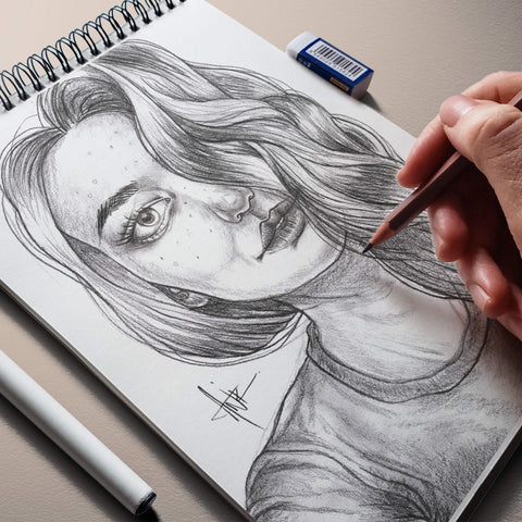 Personal Project; Portrait Study Of Simple Graphite Shadows