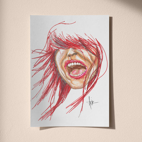 Personal Project; Portrait Study Of Layered Marker Strokes