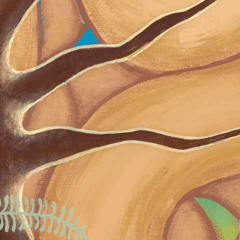 Personal Project; Acrylic Piece Entitled "Healing The Mind-Body"