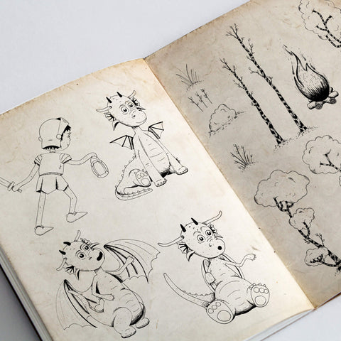 Dragon Spiel book cover sketches