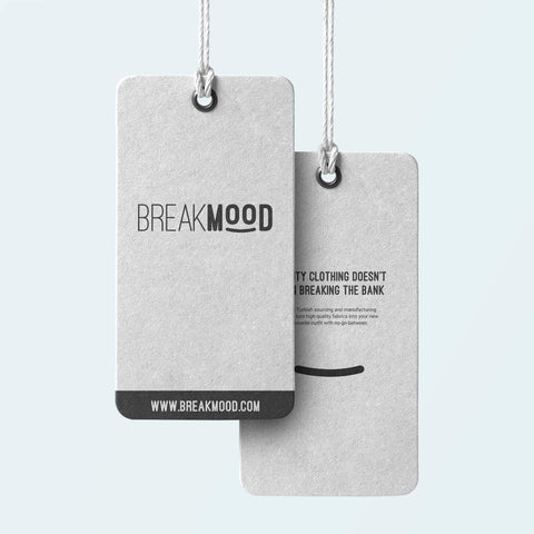 Breakmood logo on tag