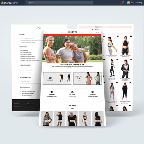Breakmood Shopify website design
