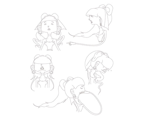 The lurking character design expressions