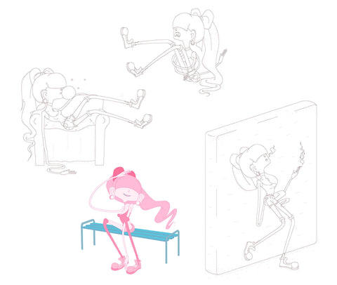 The lurking character design poses