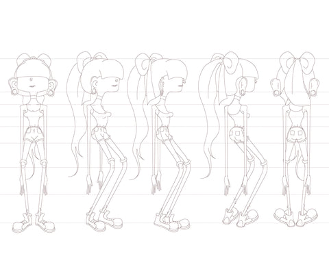 The lurking character design rotation line work