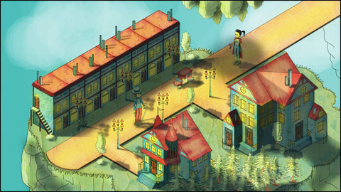 Fictional Isometric game design close up