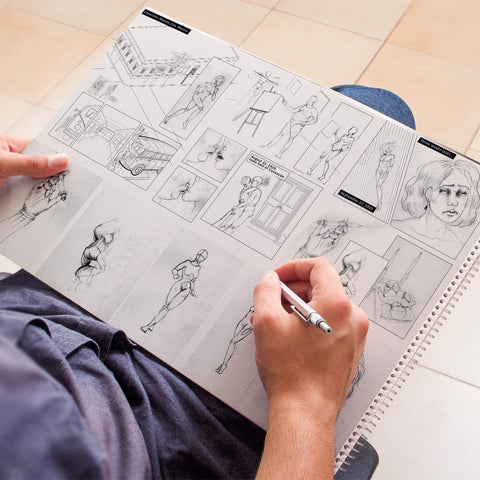 Fictional comic sketches about the life of Frida Kahlo