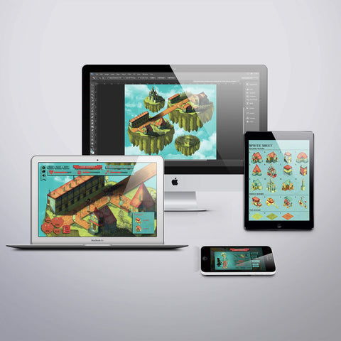 Fictional Isometric game design on multiple devices