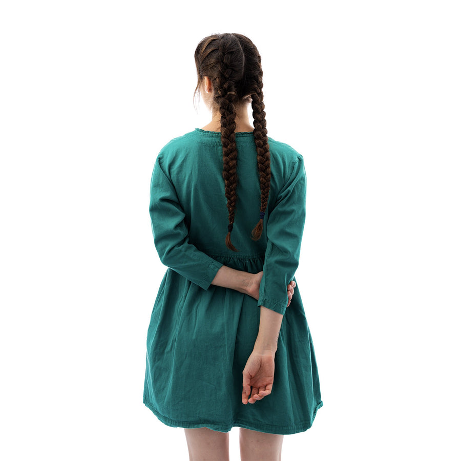 Le Cotonnier, green dress with pockets