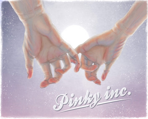 two hands holding pinkies digital painting