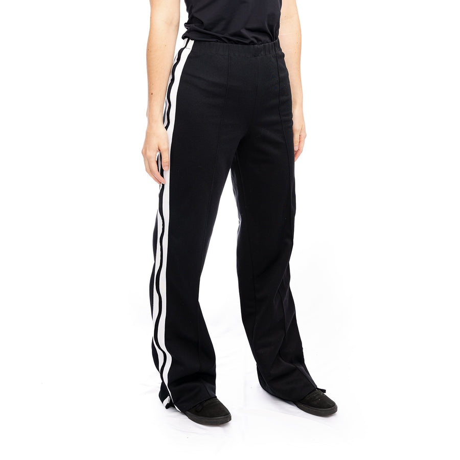Polar Sport, wide leg, black pants, with side zip