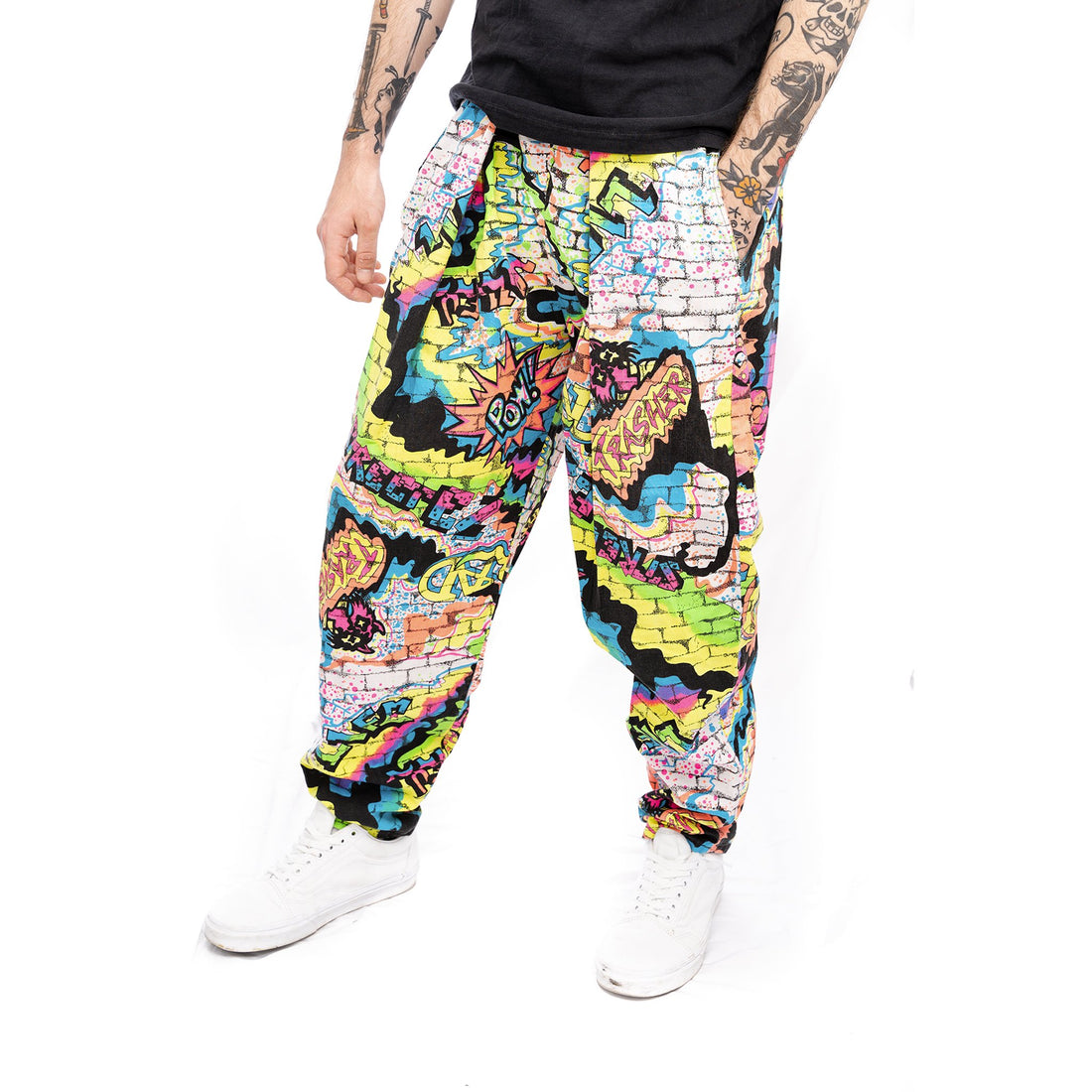 Sam Beach Corporation, relaxed fit, multi coloured, graffiti pants