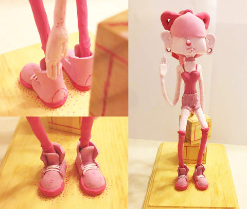 The lurking character design sculpture
