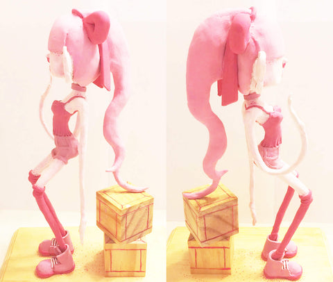 The lurking character design sculpture