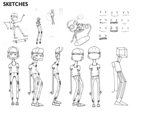 Mascot character design sketches