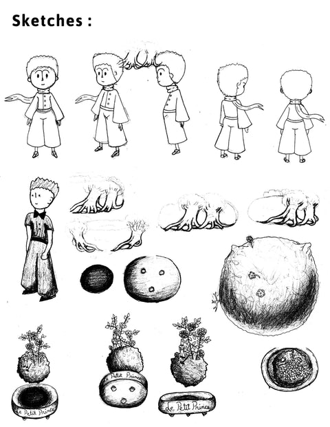 Petit Prince product design sketches