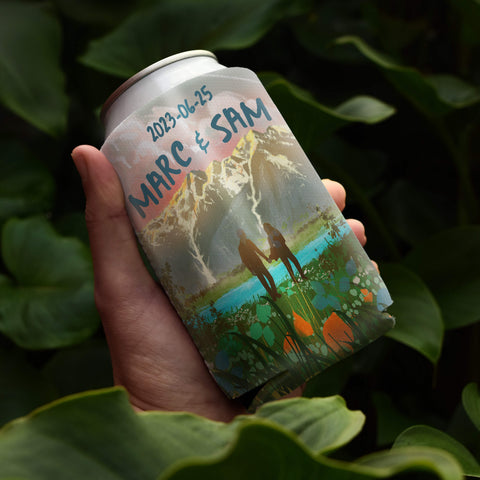 Freelance; Wedding Koozie Digital Painting