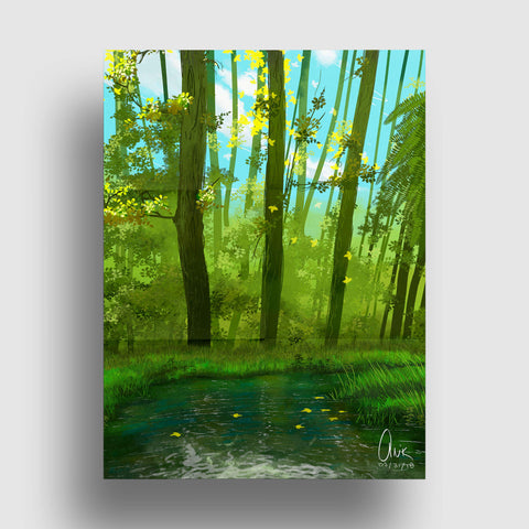 Forest digital painting
