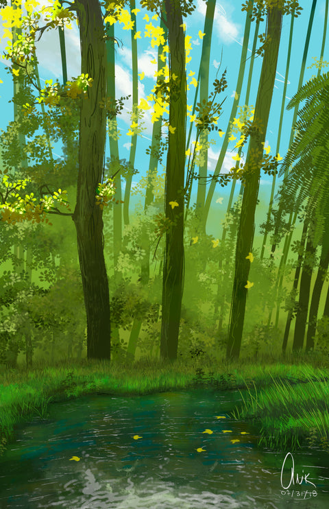 Forest digital painting